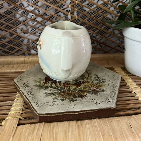 Vintage Art Deco Porcelain Ceramic Flying Geese Creamer Cup - Picture 4 of 7